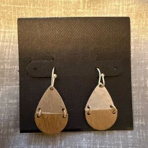 Chic Two-Tone Drop Earrings